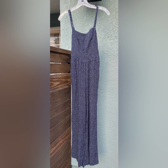 Abercrombie & Fitch Navy Jumpsuit with White Polka Dots - XS - Picture 3 of 6
